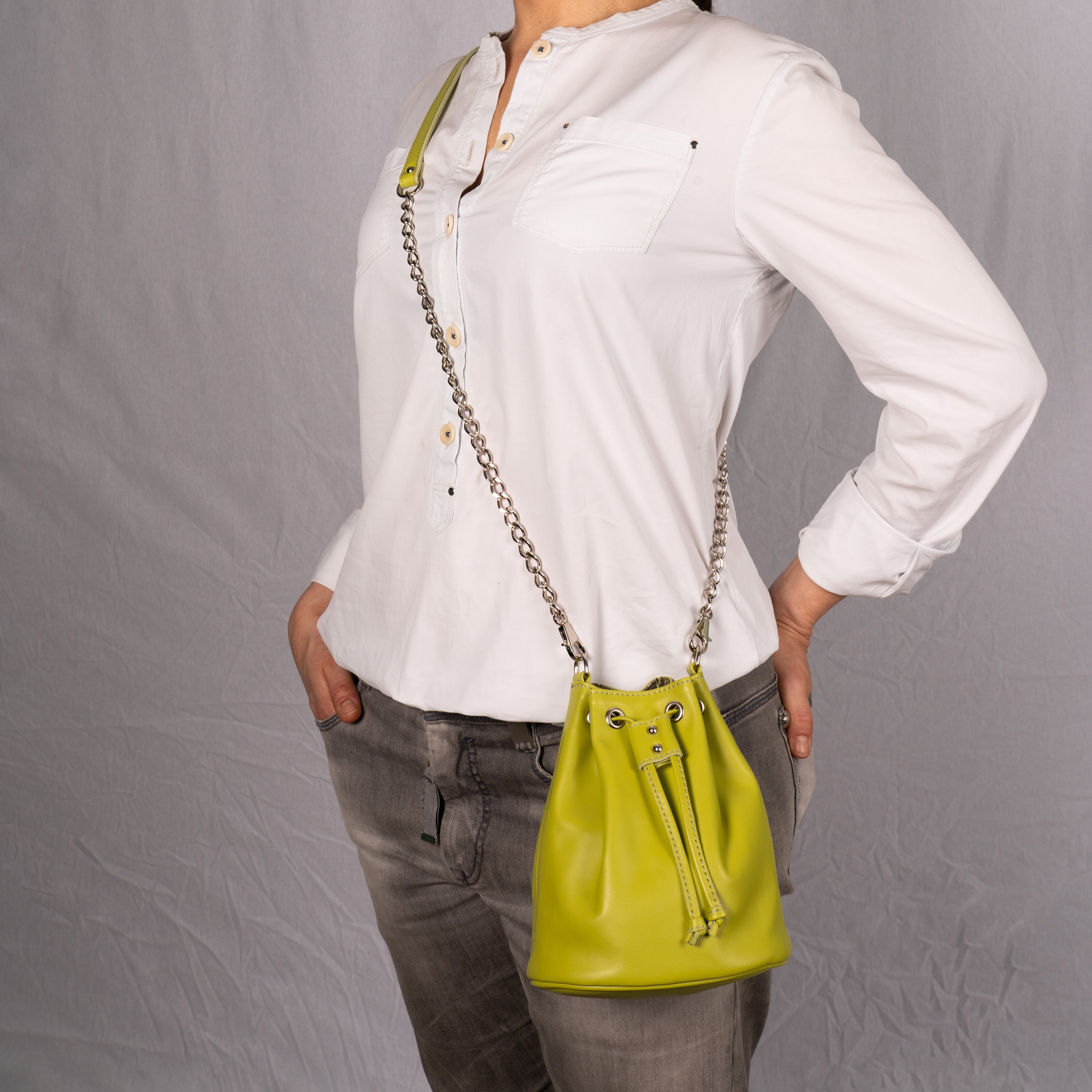 Borsa Secchiello Lime