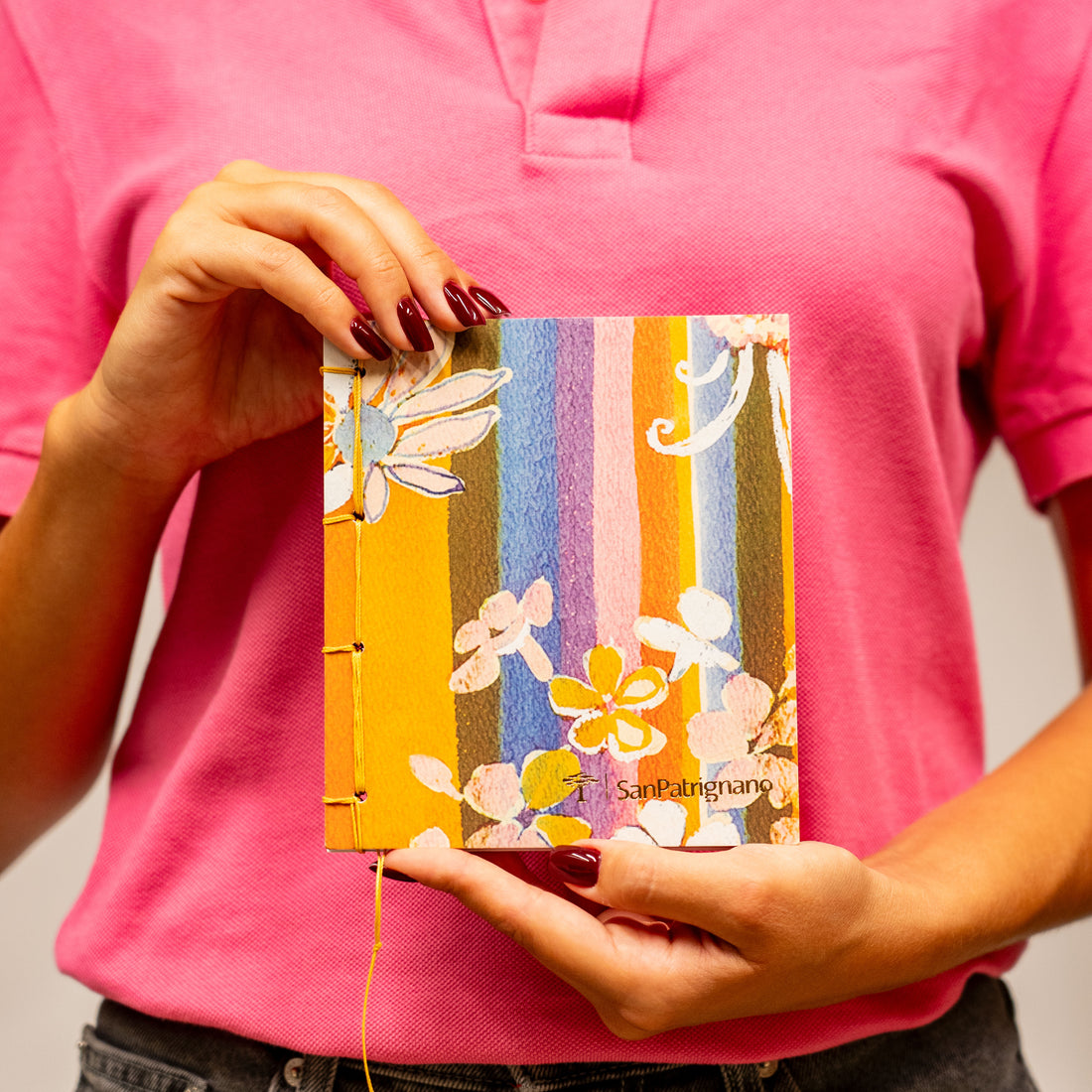 Quaderno Block Notes Righe e fiori