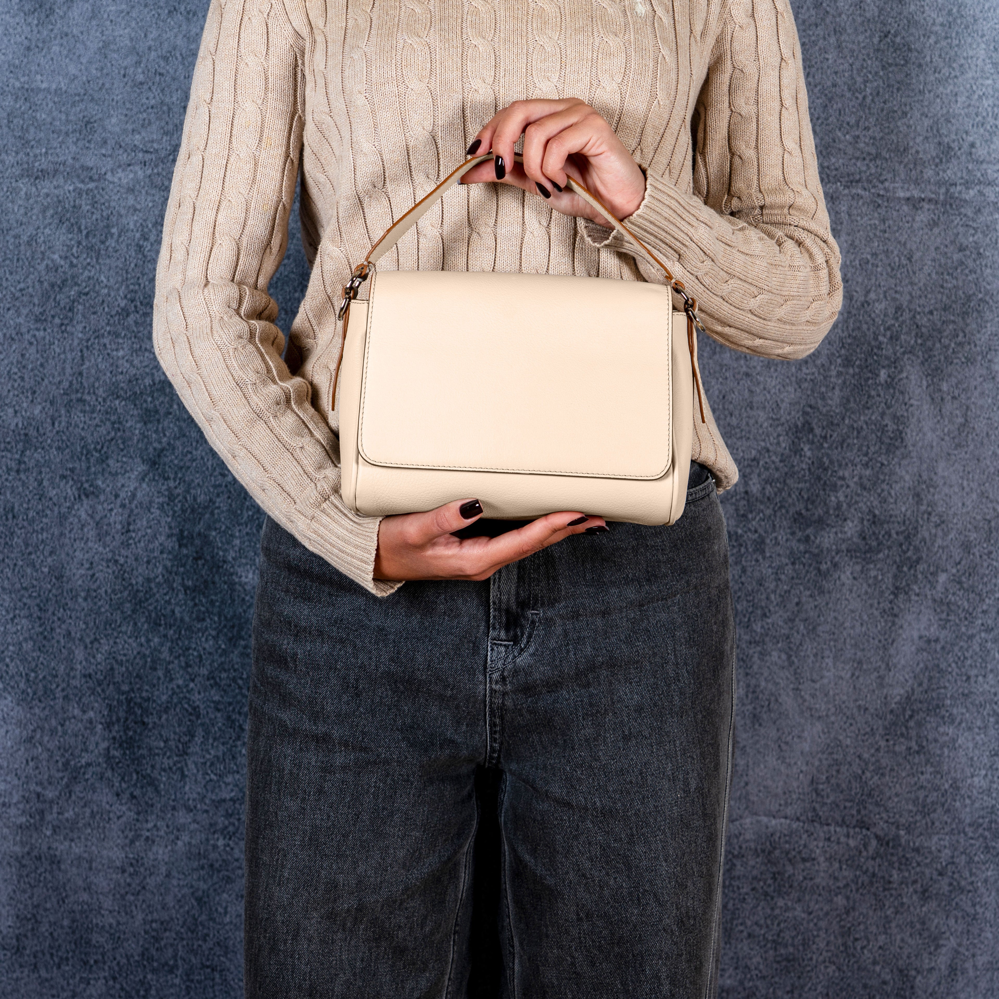 Borsa Mini Crispa bianco