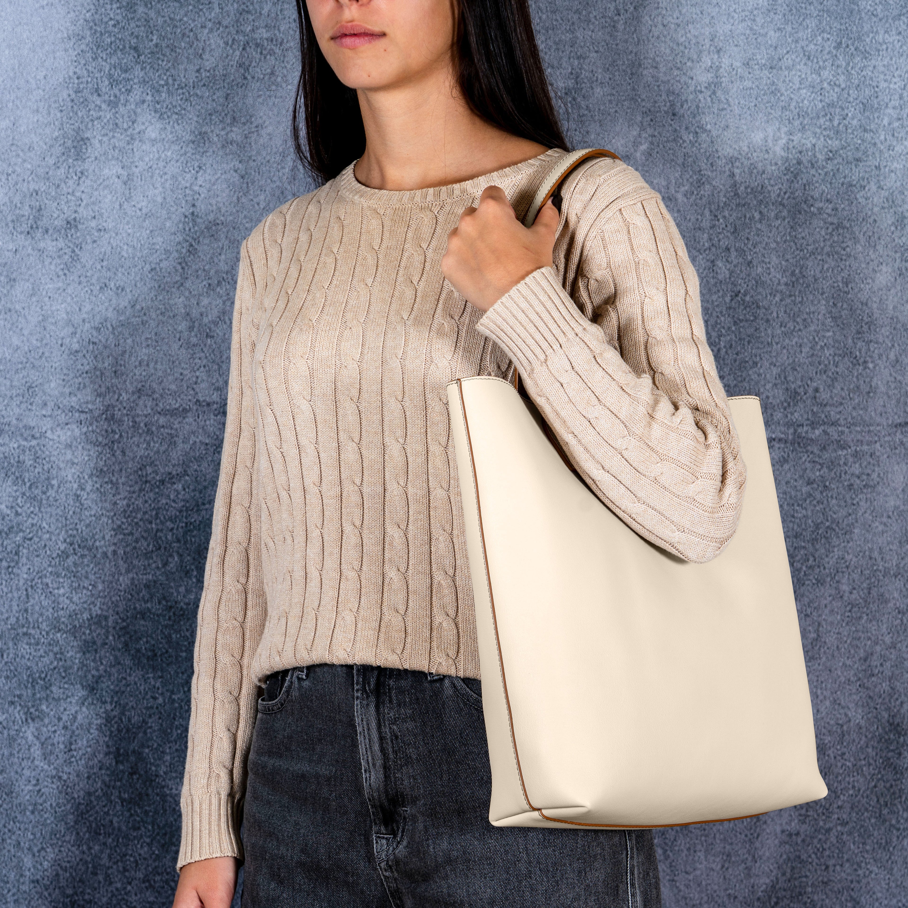 Borsa Bottega bianca