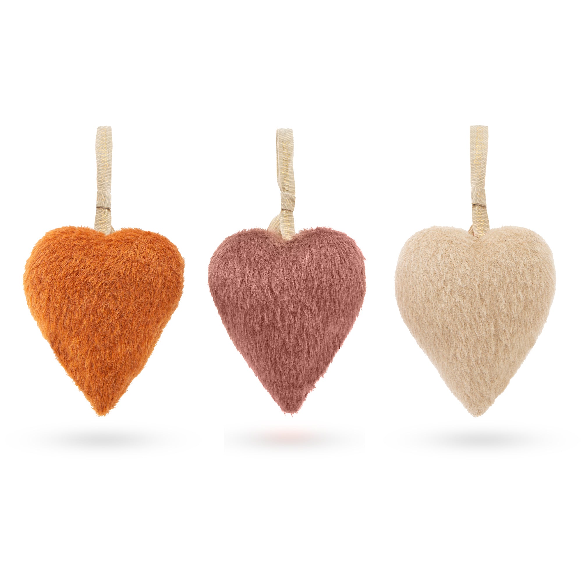 Cuori fluffy Arancio (3 pz)