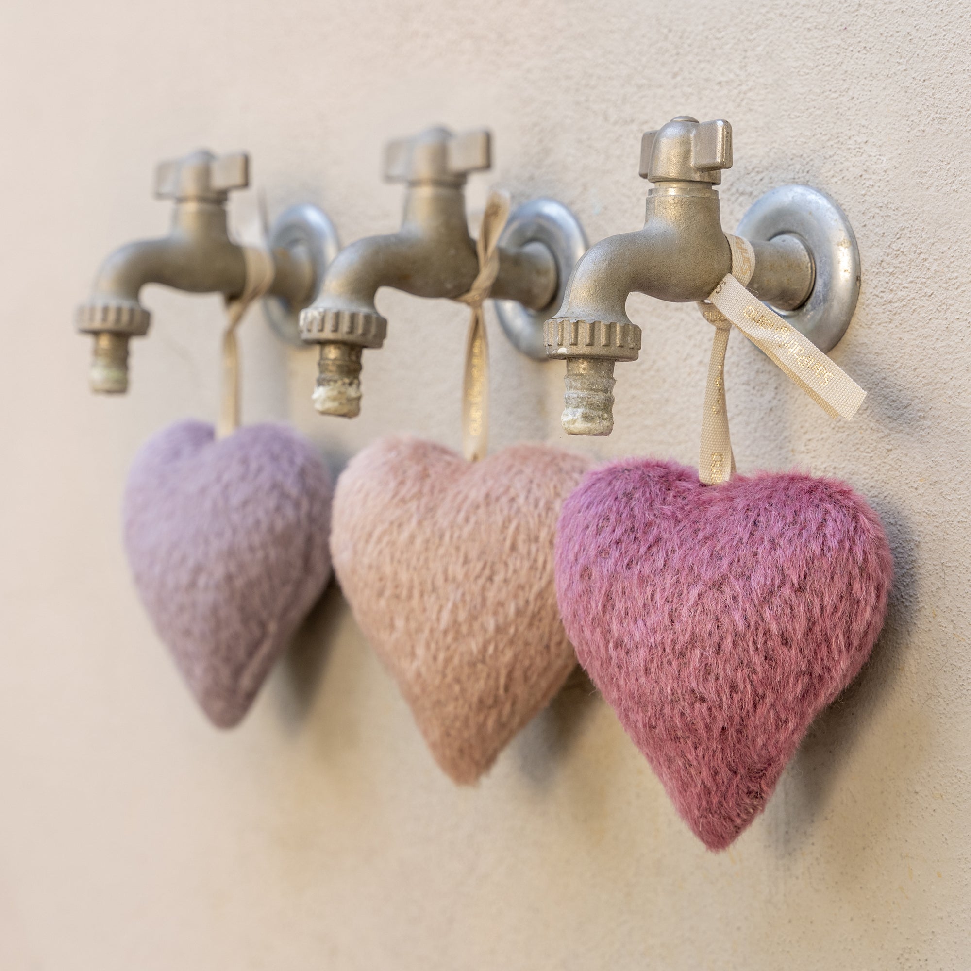 Cuori fluffy Rosa (3 pz)