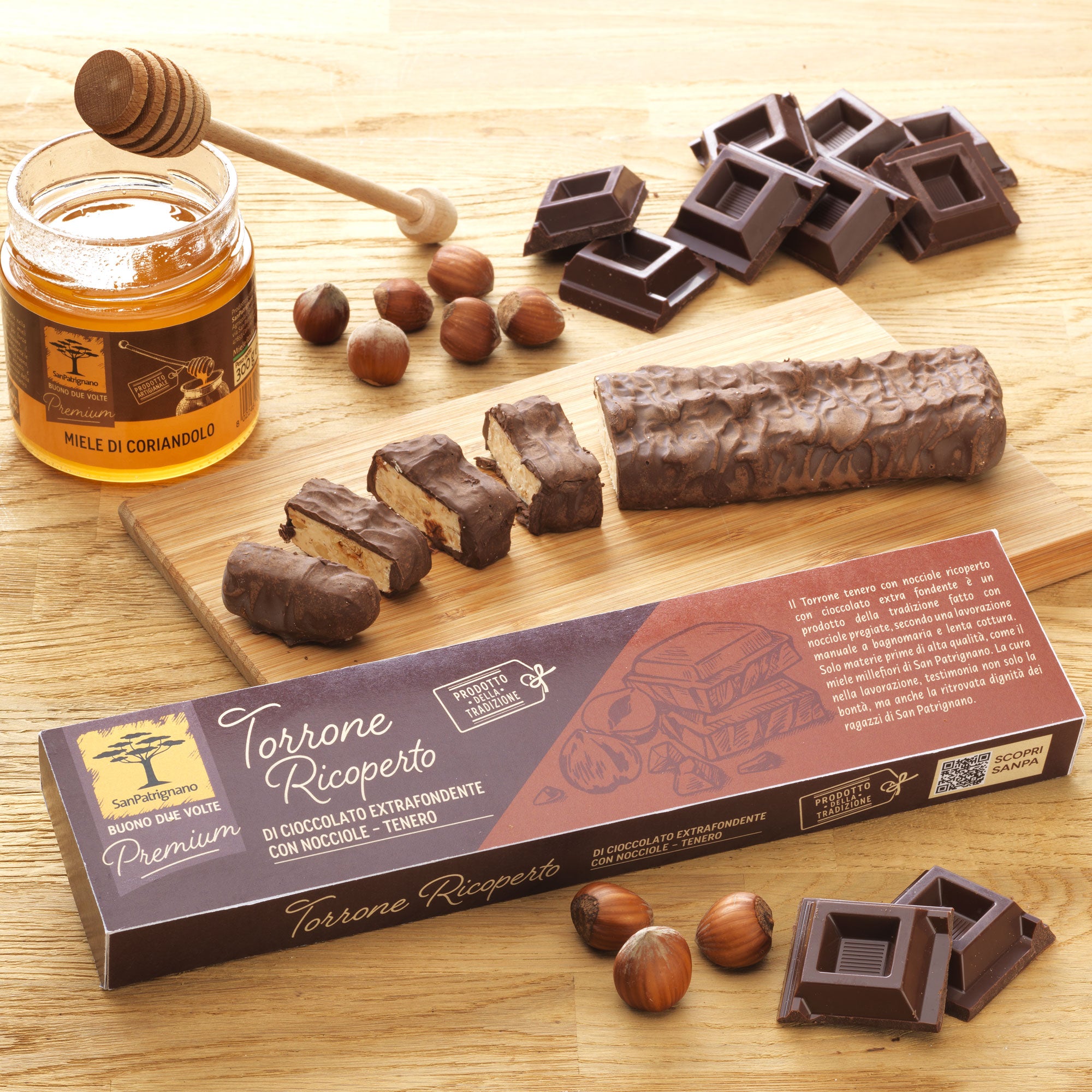 Torrone ricoperto al cioccolato 200g (6835922829472)