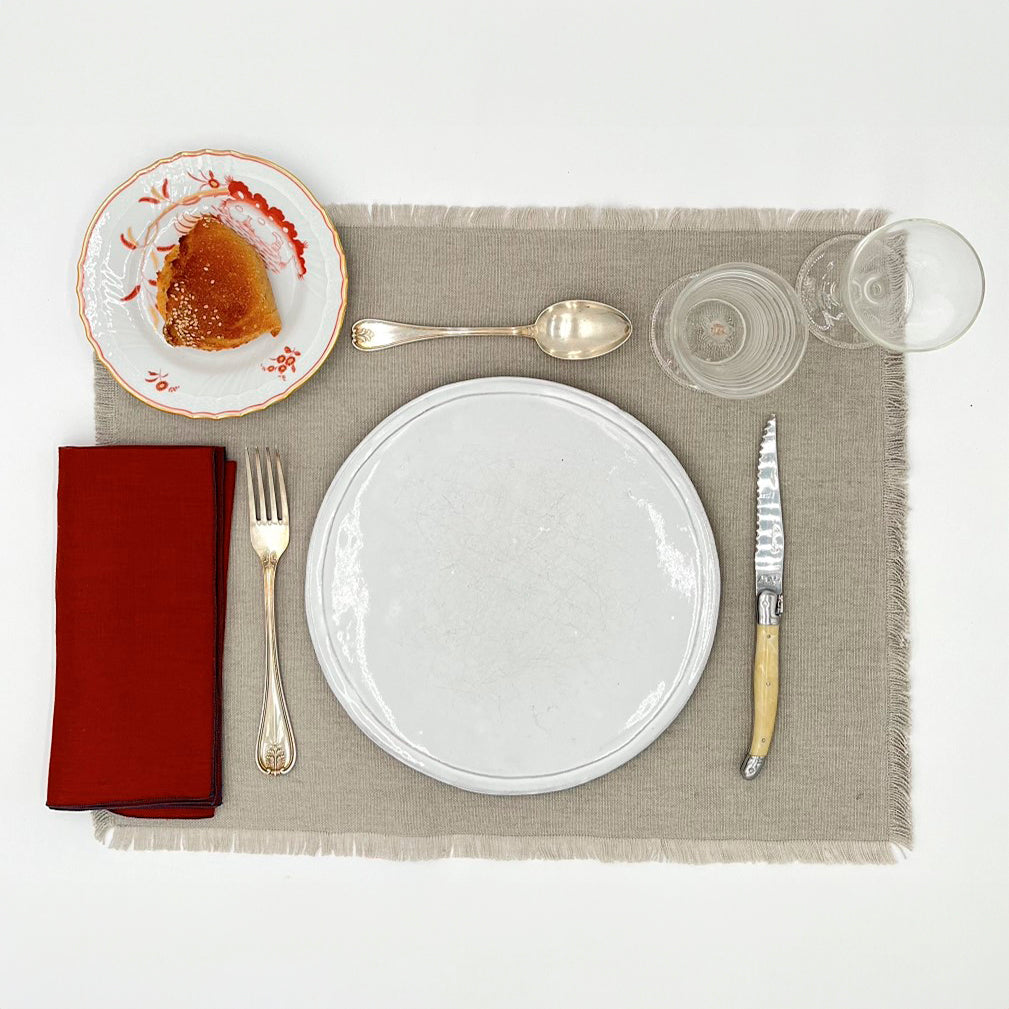 Tovaglietta in lino grigia