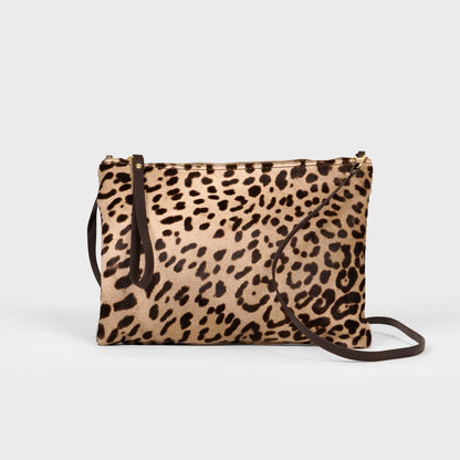 Pochette in cavallino leopardato