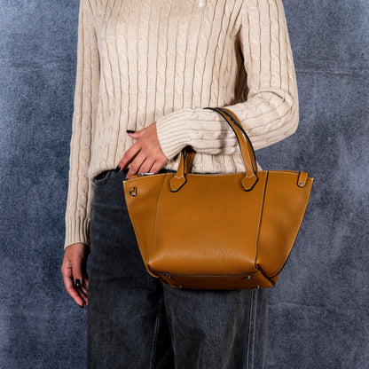 Borsa Mini Zip senape