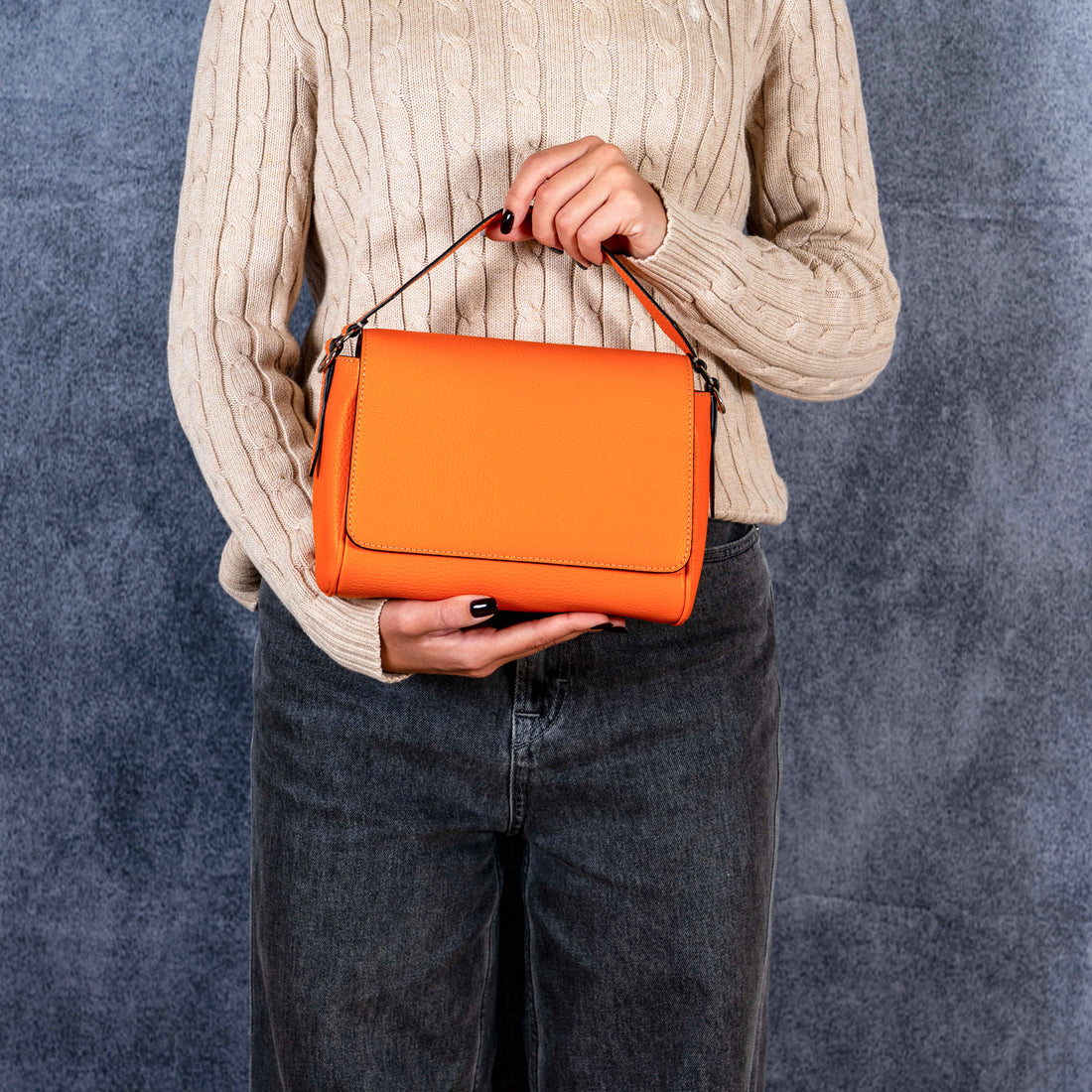 Borsa Mini Crispa arancio