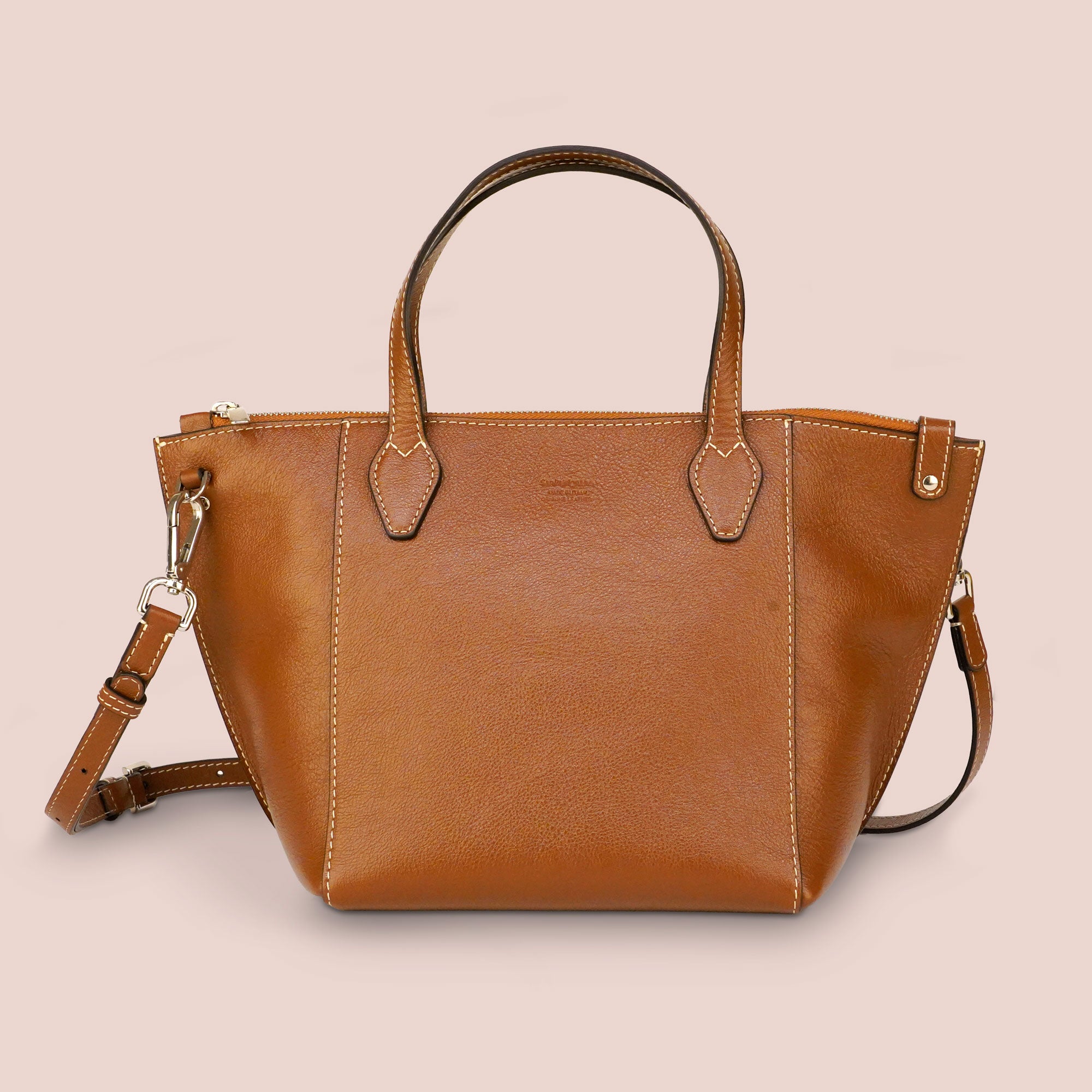 Borsa Mini Zip marrone
