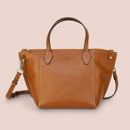 Borsa Mini Zip marrone