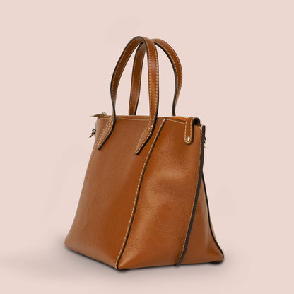Borsa Mini Zip marrone