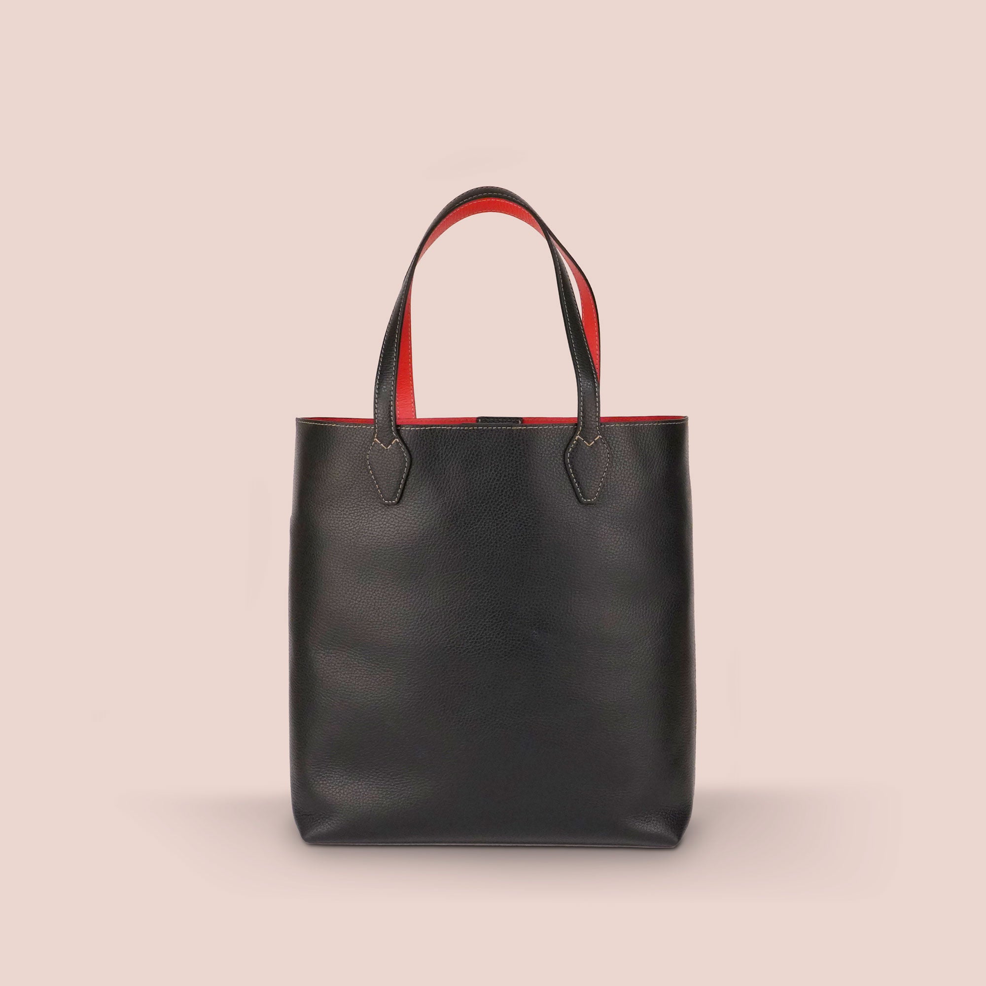 Borsa Bottega nera e rossa