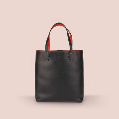 Borsa Bottega nera e rossa